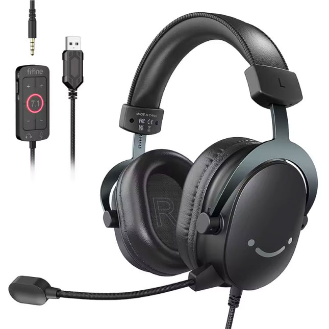 Headset met Afneembare Microfoon - Over-ear 7.1 Surtround Koptelefoon - Zwart