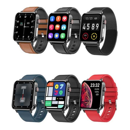 E86 ECG Smartwatch met Extra Bandje - Fitness Sport Activity Tracker Horloge Android - Mesh Bandje Zwart