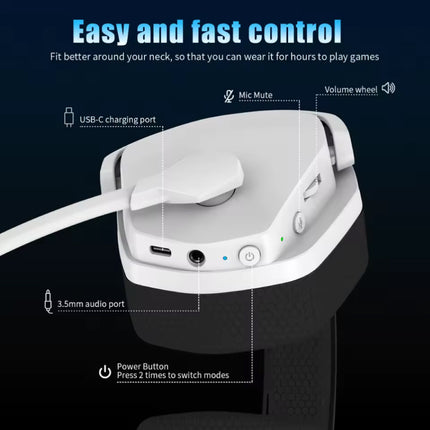 G06 Gaming Headset met Microfoon - Over-ear Koptelefoon - Zwart Paars