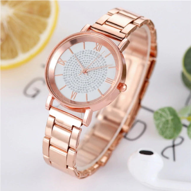 Horloge Luxe Dames - Anoloog Kwarts Uurwerk voor Vrouwen Wit