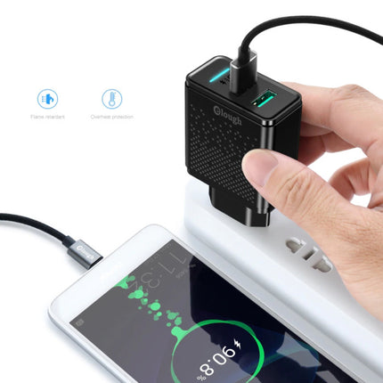 IQ Stekkerlader - 24W AC Thuislader Muur Oplader Adapter Wallcharger  Zwart