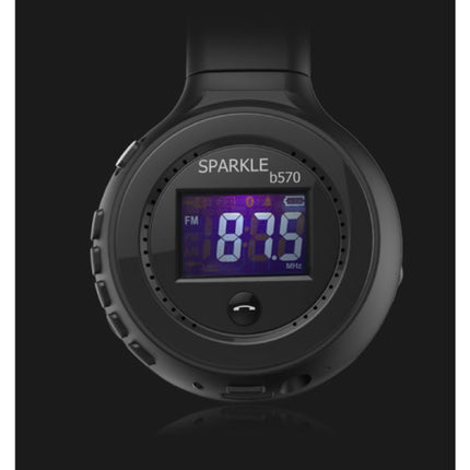 B570 Draadloze Koptelefoon met LED Display en FM Radio - Bluetooth 5.0 Wireless Headphones Stereo Studio Blauw