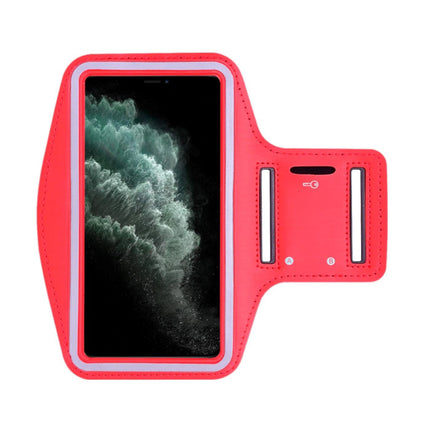Waterdicht Hoesje voor iPhone 12 - Sport Tasje Zakje Cover Case Armband Jogging Hard Lopen Rood