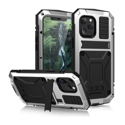 iPhone 12 Pro Max 360°  Full Body Case Hoesje + Screenprotector - Shockproof Cover Wit