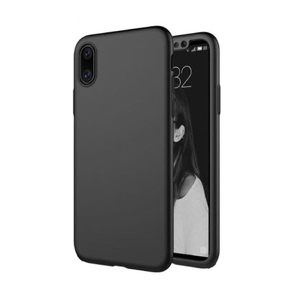 iPhone X Full Body 360°  Full Cover Hoesje + Screenprotector Zwart
