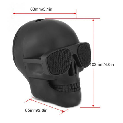 Schedel Bluetooth 5.0 Draadloze Luidspreker Mini Soundbar Box Zwart