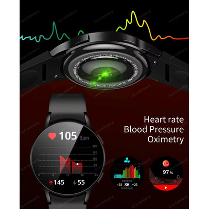 Smart Watch 6 - 1.44" Scherm - Sport Gezondheid Tracker Horloge Smartwatch - Silicoon Bandje - Wit