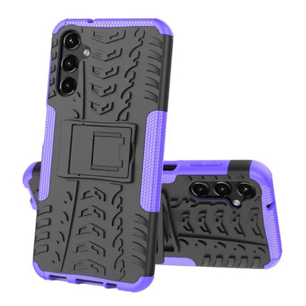 Samsung Galaxy A34 (5G) Hoesje met Kickstand - Shockproof Cover Case Paars