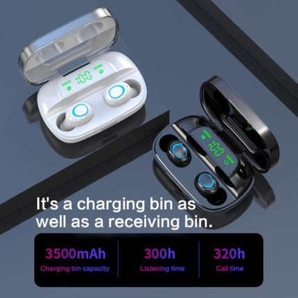 S11 TWS Draadloze Smart Touch Control Oortjes Bluetooth 5.0 Ear Wireless Buds Earphones Earbuds 3500mAh Powerbank Oortelefoon Wit