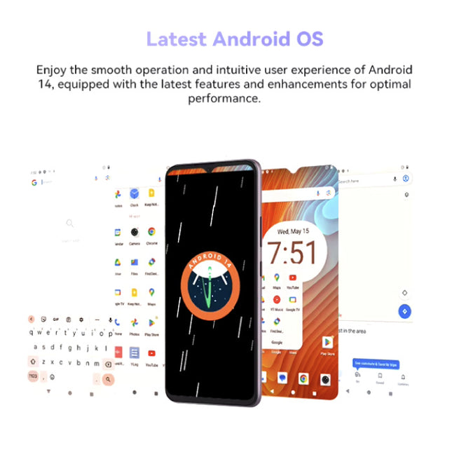 A10 Smartphone - 12 GB RAM - 128 GB Opslag - 48 MP Camera - 5100mAh Batterij - Zwart