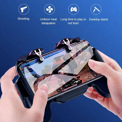 Mobiele Gaming Controller voor PUBG - Koelventilator - Trigger Key & Grip - Gamepad - Zwart