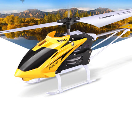 W25 Falcon Mini RC Drone Helikopter Speelgoed Gyro Lampjes Geel