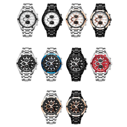 Staal Horloge voor Heren - Leren Bandje Anoloog Luxe Uurwerk voor Mannen Kwarts