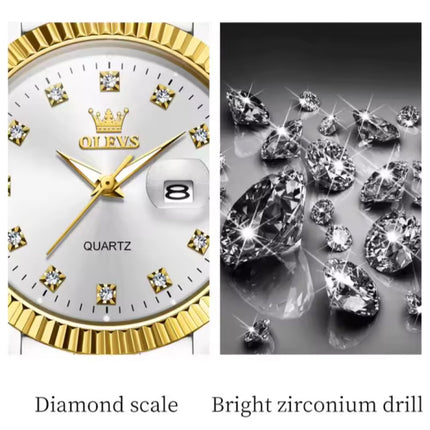 5526 Luxe Kwarts Horloge - 3 ATM Waterdicht Dameshorloge - Goud Zwart