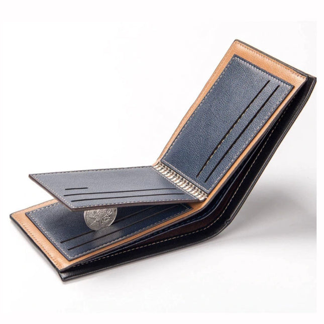 Billfold Portemonnee PU Leer - Slim Wallet Portefeuille Pasjeshouder Krediet Kaart - Bruin