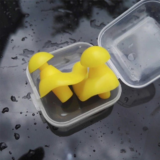 Siliconen Oorplugs voor Zwemmen en Duiken - Waterdichte Oordopjes Earplugs Geel