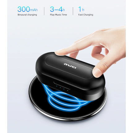 T10C Draadloze Oortjes - Qi Draadloos Opladen - True Touch Control TWS Bluetooth 5.0 Earphones Earbuds Oortelefoon Wit