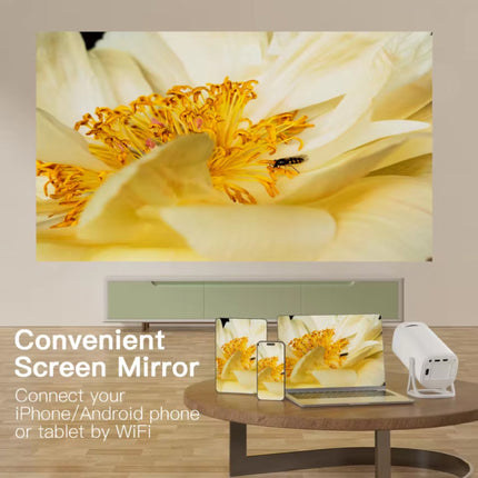 S40 Max Projector - 8000 Lumen - Android 11 Screen Mirroring Beamer Home Media Speler - Wit