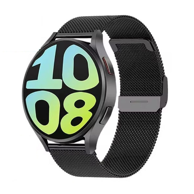 Universe Watch 6 Smartwatch - Mesh Bandje - 1,40" Display - Hartslag Zuurstof Sport Tracker Horloge - Zwart