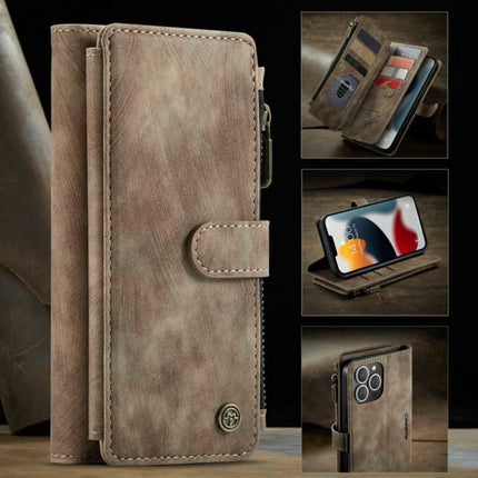 iPhone 12 Pro Max Leren Flip Case Portefeuille - Wallet Cover Cas Hoesje Bruin