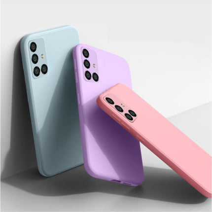 Samsung Galaxy Note 10 Square Silicone Hoesje - Zachte Matte Case Liquid Cover Roze