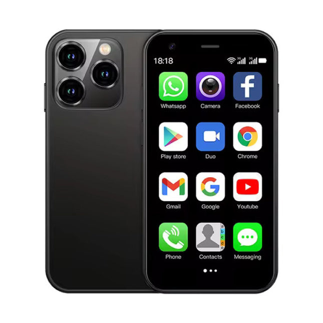 XS15 Mini Smartphone - 2 GB RAM - 16 GB Opslag - 5 MP Camera - 1000mAh Batterij - Zwart