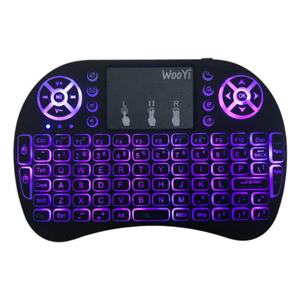 RGB Verlicht Backlit i8 Mini Draadloos QWERTY Toetsenbord 2.4GHz voor Mediaspeler TV Box Android Xbox Playstation