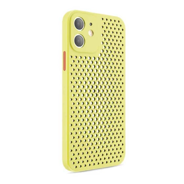 iPhone 12 - Ultra Slank Hoesje Warmteafvoer Cover Case Geel