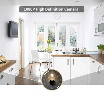 G50 Klok met 1080p Camera en WiFi - Draadloze Smart Home Security Night Vision Motion Detection Zwart