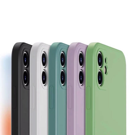 iPhone 11 Pro Square Silicone Hoesje - Zachte Matte Case Liquid Cover Lichtblauw