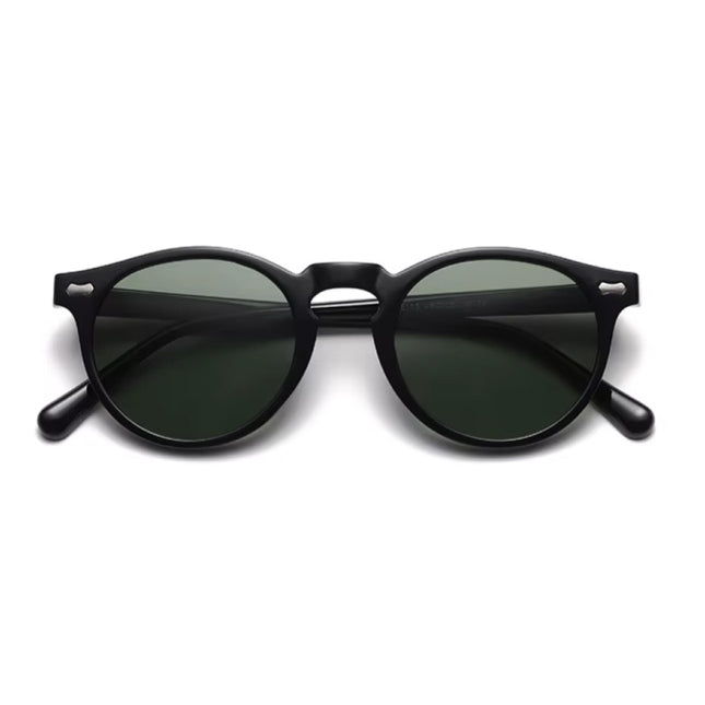 Vintage Zonnebril voor Dames - UV400 Gepolariseerde Bril Shades Brillen - Zwart Groen