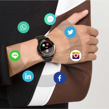 Comet Smartwatch - Slaapmonitor Fitness Sport Activity Tracker Smartphone Horloge iOS Android IP68 - Waterdicht iPhone Samsung Huawei Zilver