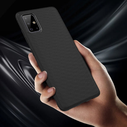 Samsung Galaxy S20 Ultra - Carbon Matte Case Cover Cas TPU Hoesje Zwart
