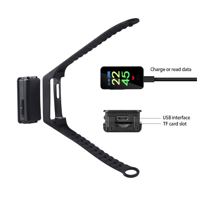 X8 Camera Horloge 1080p - DVR Security Smartband Videorecorder - Zwart