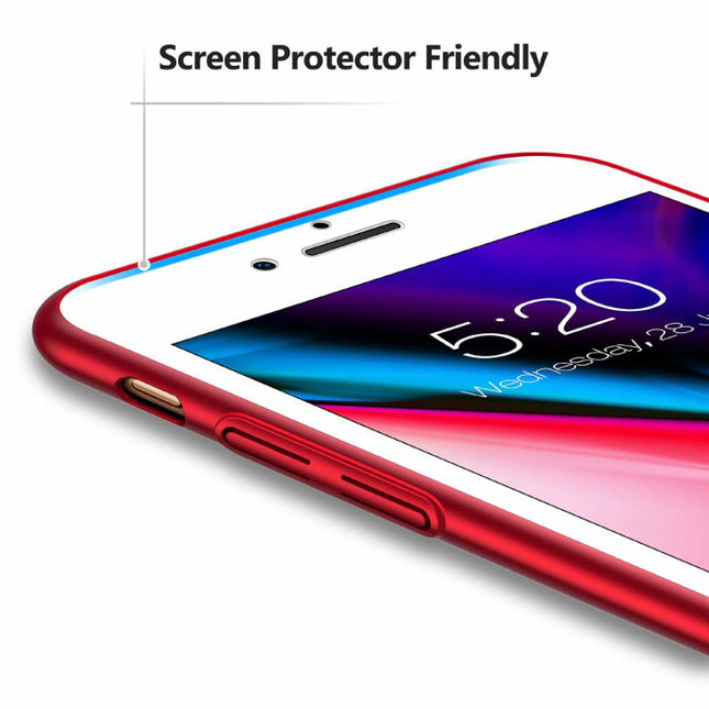 iPhone 6 Plus Ultra Dun Hoesje - Hard Matte Case Cover Rood