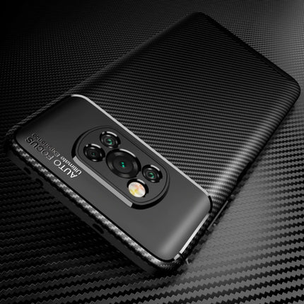 Xiaomi Redmi Note 9S Hoesje - Carbon Fiber Textuur Shockproof Case Rubber Cover Zwart