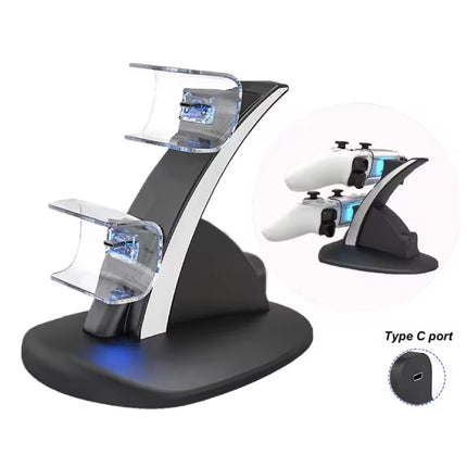 Oplaadstation voor PlayStation 5 Controllers - PS5 Charging Dock Dual Laadstation - Zwart