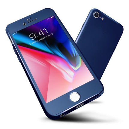 iPhone 6 360°  Full Cover - Full Body Case Hoesje + Screenprotector Blauw