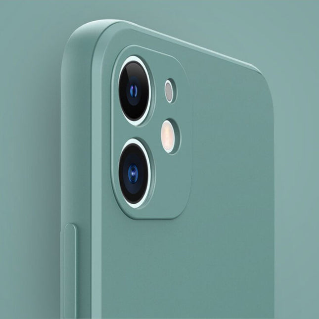 iPhone 6 Plus Square Silicone Hoesje - Zachte Matte Case Liquid Cover Roze