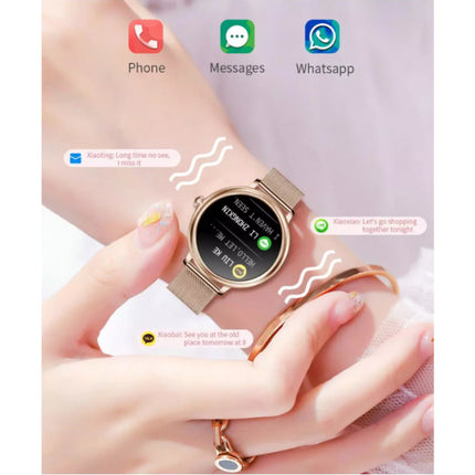 Smartwatch met Extra Bandje - Roestvrij Staal Mesh / Silicoon Fitness Sport Activity Tracker Horloge Android - Zilver