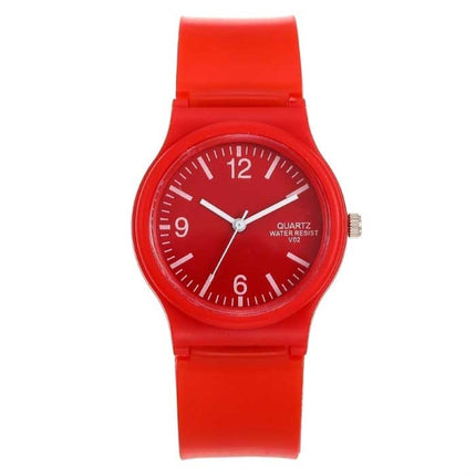 Candy Jelly Horloge Dames - Waterdicht Siliconen Kwarts Polshorloge Blauw