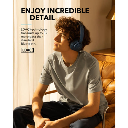 Life Q35 Draadloze Koptelefoon Headset - LDAC Wireless ANC Headphones Stereo Studio Blauw