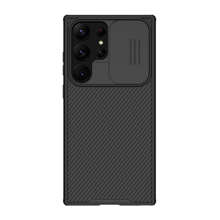 Samsung Galaxy S23 CamShield Hoesje met Camera Slide - Shockproof Case Cover Zwart