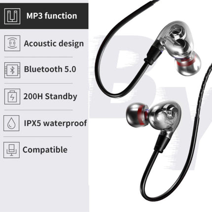 X9 Bluetooth 5.0  Oortjes met Nekband Oortelefoon iOS/Android Earphones Ecouteur Clear Sound Zwart 