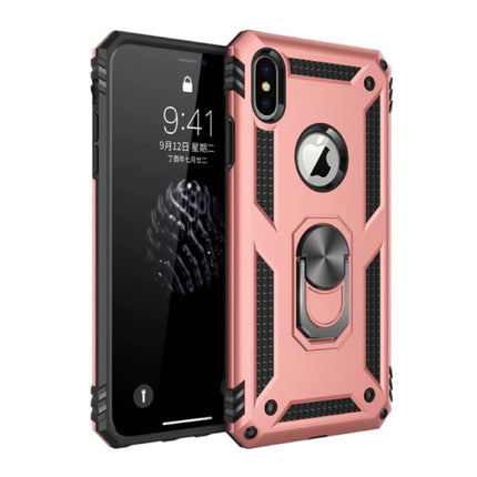 iPhone 6 Plus Hoesje  - Shockproof Case Cover Cas TPU Roze + Kickstand