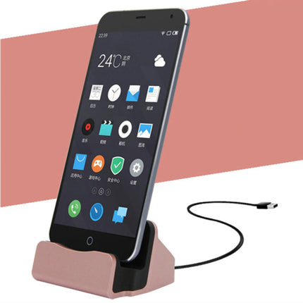 5W Oplader Standaard voor USB-C - Telefoon Houder Fast Charging Roze