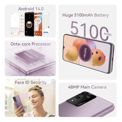 A10 Smartphone - 12 GB RAM - 128 GB Opslag - 48 MP Camera - 5100mAh Batterij - Zwart