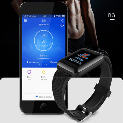 Sports Smartwatch BIONIC D13 Fitness Sport Activity Tracker Smartphone Horloge iOS Android iPhone Samsung Huawei Zwart