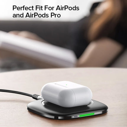 3 in 1 Oplaadstation met Oplaadkabel - Compatibel met Apple iPhone / iWatch / AirPods -  Charging Dock 15W Wireless Pad Zwart