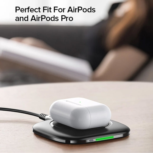 3 in 1 Oplaadstation met Oplaadkabel - Compatibel met Apple iPhone / iWatch / AirPods -  Charging Dock 15W Wireless Pad Zwart